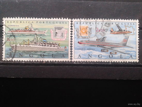 Ангола, колония Португалии, 1970. 100 лет почтовым маркам Анголы, транспорт