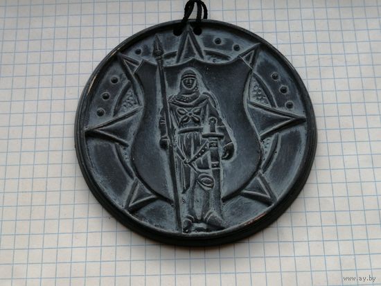 Пожарная охрана. МЧС. настольная медаль керамика  8  слет Юных спасателей   Беларусь пионерлагерь Зубренок 2005