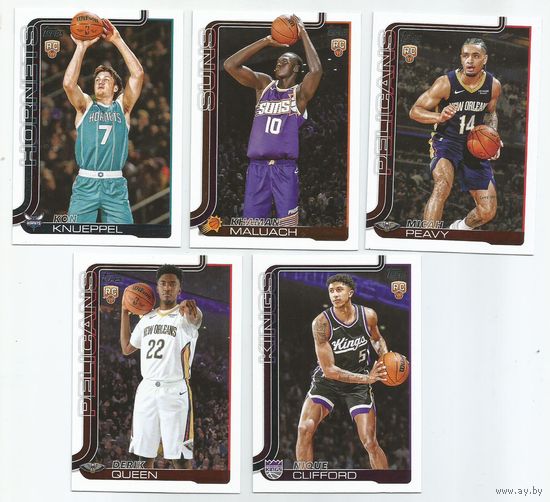 Басктбол / НБА / 5шт. карточек / Коллекция "TOPPS Basketball 2025-2026".