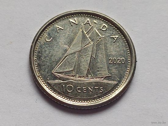 Канада 10 центов 2020 г.