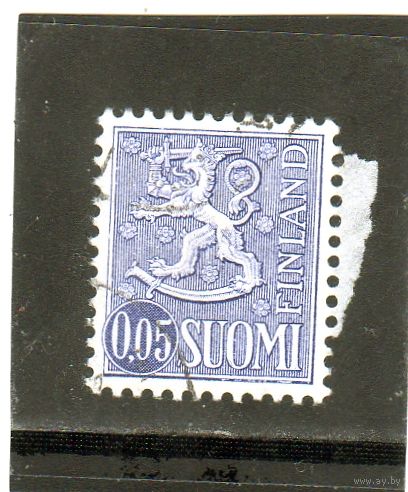 Финляндия.Ми-556. Геральдический лев тип I. 1963.