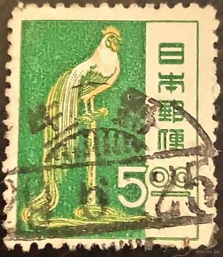 Япония 1951. Длиннохвостый петух Тоса Онагадори