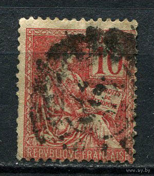 Франция - 1900/1917 - Аллегория 10C - [Mi.91ii](есть тонкое место)  - 1 марка. Гашеная.  (Лот 128CB)