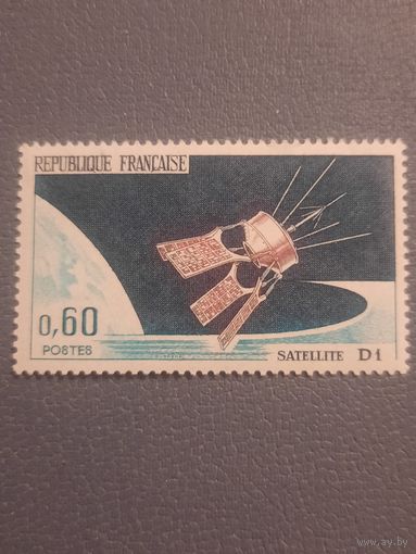 Франция 1966. Космос. Спутник D1
