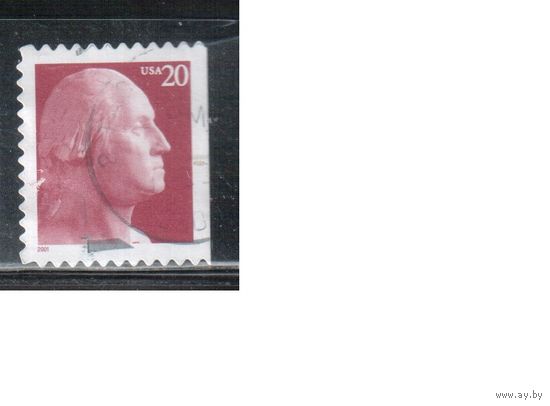 США-2001 (Мих.3436 BD) , гаш. , Стандарт, Личности, Вашингтон(одиночка),