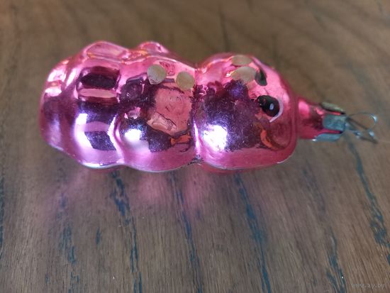 Стеклянная елочная игрушка СССР.