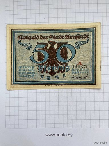 Нотгельд 50 пфеннигов Германия Урунштадт-0501