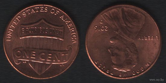 США km468 1 цент 2016 год (D) (_3 ТОРГ ЛЮБОЙ