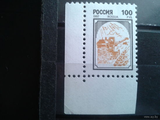 Россия 1997 Стандарт, 100 руб** угол