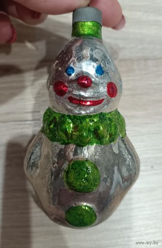 Елочные игрушки стекло, клоун