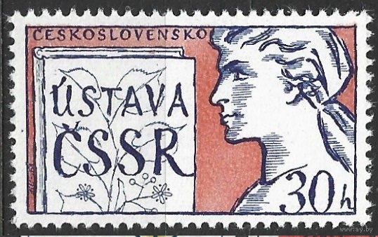 Чехословакия 1960 г., Mi 1222** - Конституция \\111