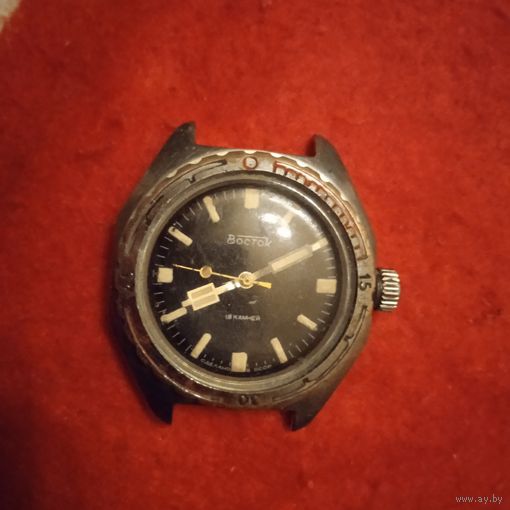 Часы Амфибия бочка 200 м знак качества СССР Ф-стрелки