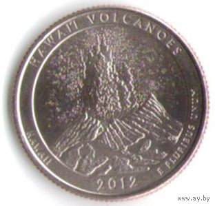 25 центов 2012 г. Парк=14 Национальный парк Гавайские вулканы Гаваи  Двор Д _UNC