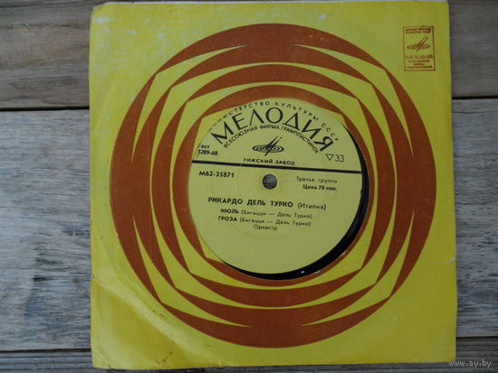 Миньон - Рикардо дель Турко - Мелодия, РЗГ - 1974 г.