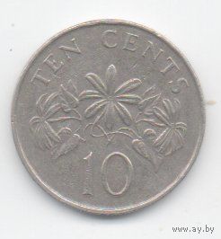 РЕСПУБЛИКА СИНГАПУР. 10 ЦЕНТОВ 1987. ЦВЕТЫ