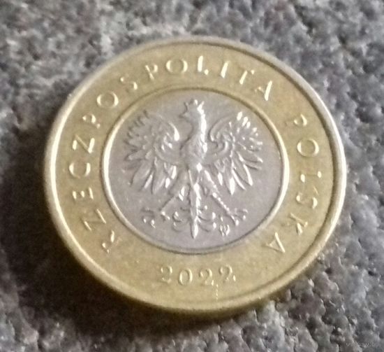 2 злотых, Польша 2022 г.