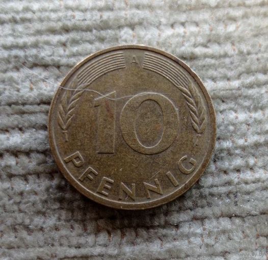 Werty71 Германия ФРГ 10 пфеннигов 1991 A