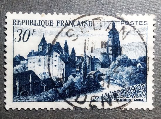 Марка Франция 1951 год Город Арбуа