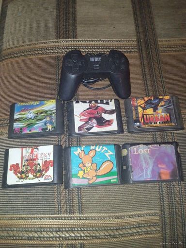 Картриджи и джойстик одним лотом