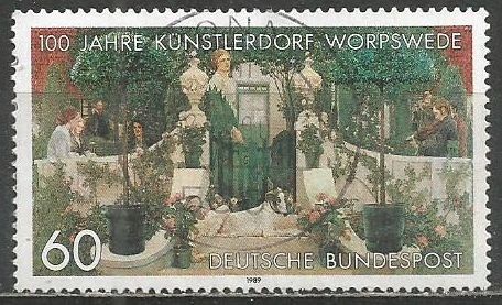 ФРГ. 100 лет г.Ворпсверде. Город художников. 1989г. Mi#1430.