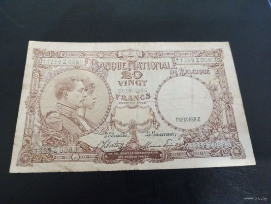 20 франков 1945 (05.03.45) Бельгия pick 111