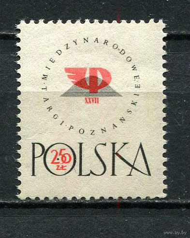 Польша - 1958 - 27-ая ярмарка в Познани - (незначительная помятость) - [Mi. 1057] - полная серия - 1 марка. MNH.  (Лот 87HD)-T4P34