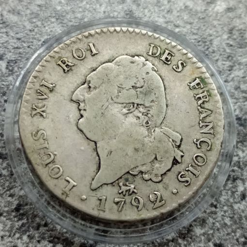 Франция Людовик XVI 30 солей 1792 год мд А Париж