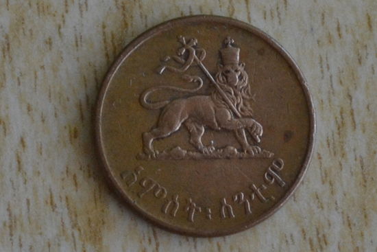 Эфиопия 5 сантимов 1944 с 1 руб