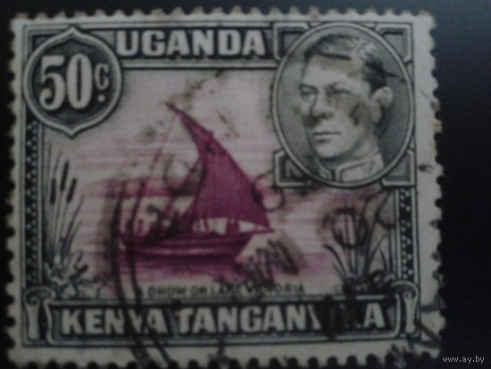 Кения Уганда Танганьика, 1949. Король Георг 6, парусная лодка