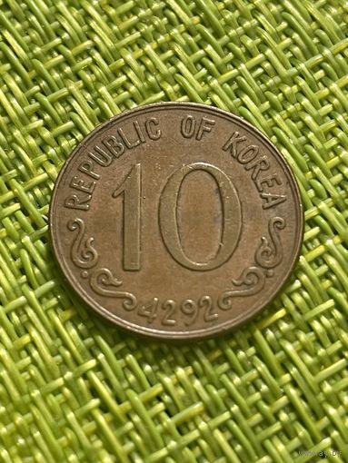 Южная Корея 10 хван 1959 г ( гибискус , флора )