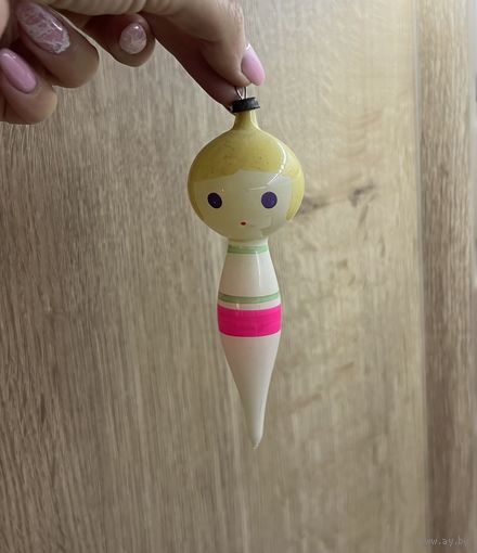 Елочная игрушка мальчик шар СССР