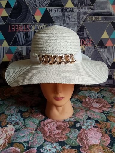 Соломенная шляпа шляпка с широкими полями