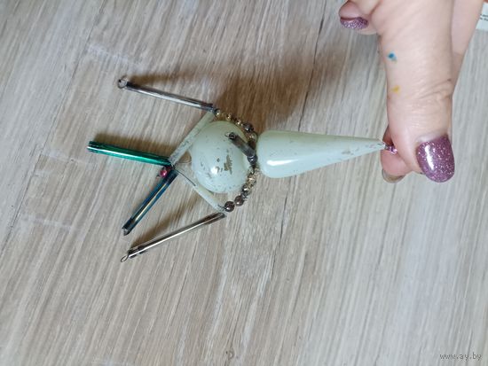 Елочные игрушки, стекло, стеклярус