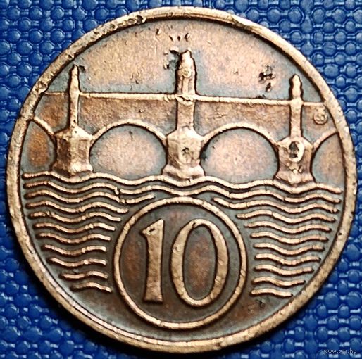 Чехословакия 10 геллеров 1937 г.