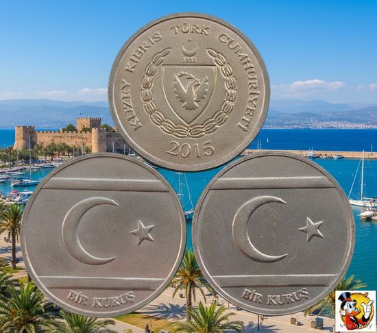 Северный Кипр 1 куруш, UNC. Турецкая Республика Северного Кипра. Сторгуй за свою цену, предложи обмен!