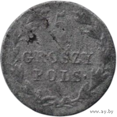 КОРОЛЕВСТВО ПОЛЬСКОЕ /КОРОЛЕВСТВО КОНГРЕССОВОЕ/. 5 ГРОШЕЙ 1824. КОРОЛЬ АЛЕКСАНДР I.