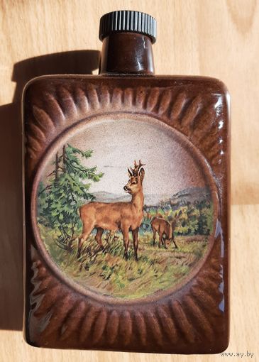 Бутылка керамическая, штоф  ,,Косули,,.