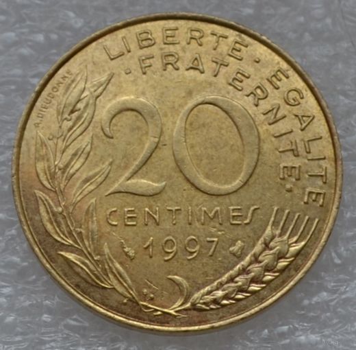 Франция, 20 сантимов 1997 г.