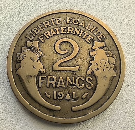 Франция 2 франка 1941  3-9-16