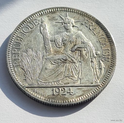 ФРАНЦУЗКИЙ ИНДОКИТАЙ.1924 г. Пиастр. Отличное состояние