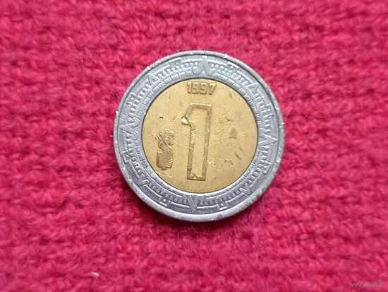 Мексика 1 песо 1997 г. Ал-4
