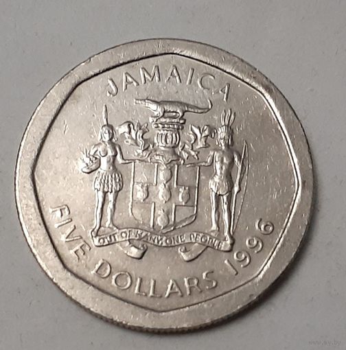 Ямайка 5 долларов, 1996 (12-1-1)