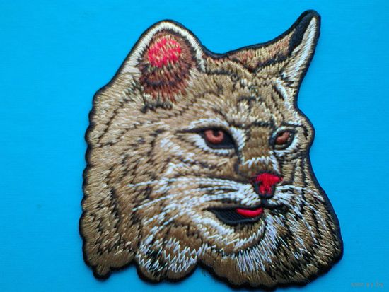 "Голова Рыси" - Нашивка - Размеры: 8,5/9 см.