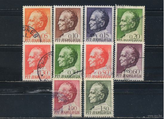 Югославия СФРЮ 1967-8 Иосип Броз Тито Стандарт #1215,1232-6,1239,1244,1282-3