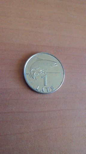 Латвия, 1 лат 2008. Лосось.