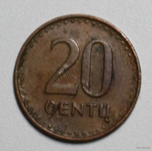 Литва, 20 центов, 1991 год