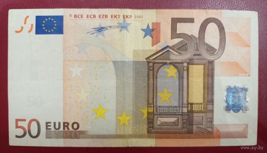 50 евро 2002 года, подпись Вима Дуйзенберга