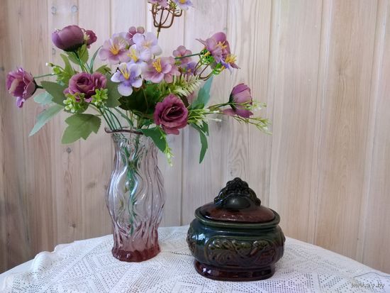 Шкатулка.майолика,обливная керамика 60-х, СССР,