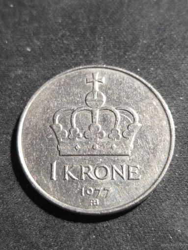 Норвегия 1 крона 1977
