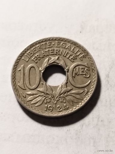 Франция 10 сантим 1924